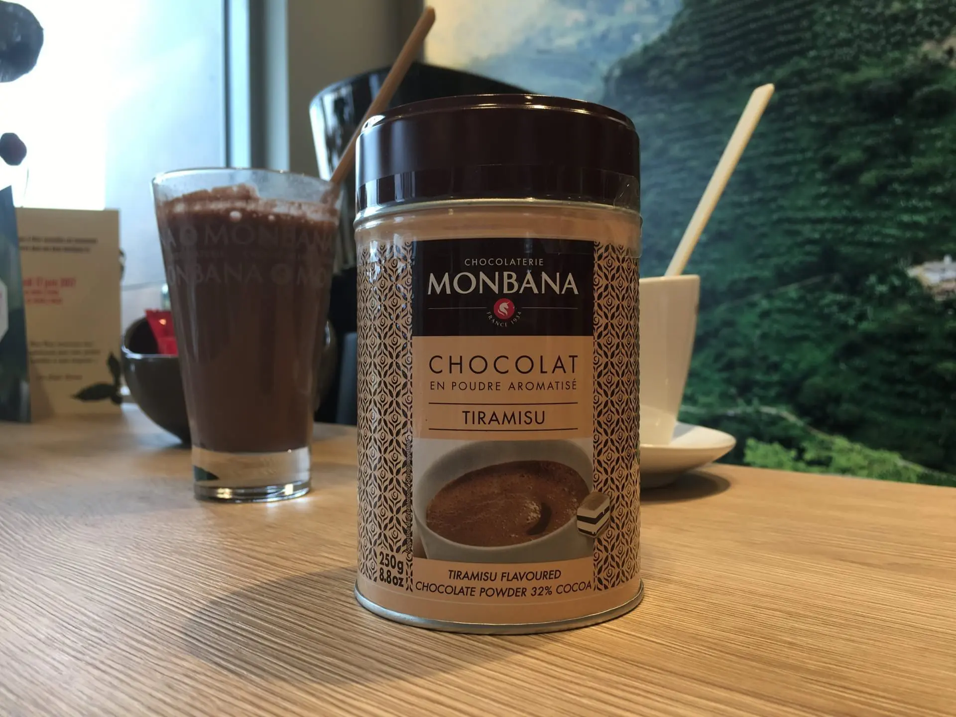 Monbana, Chocolat/Tiramisu en poudre, boite de 250 g : Via DellaRosa.fr