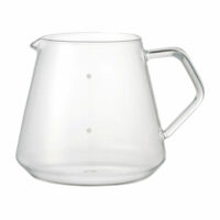 Carafe en verre transparent Kinto SCS 600 ml, avec anse ergonomique et design minimaliste.