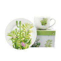 Coffret déjeuner et assiette cactus