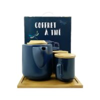 Coffret à thé bleu