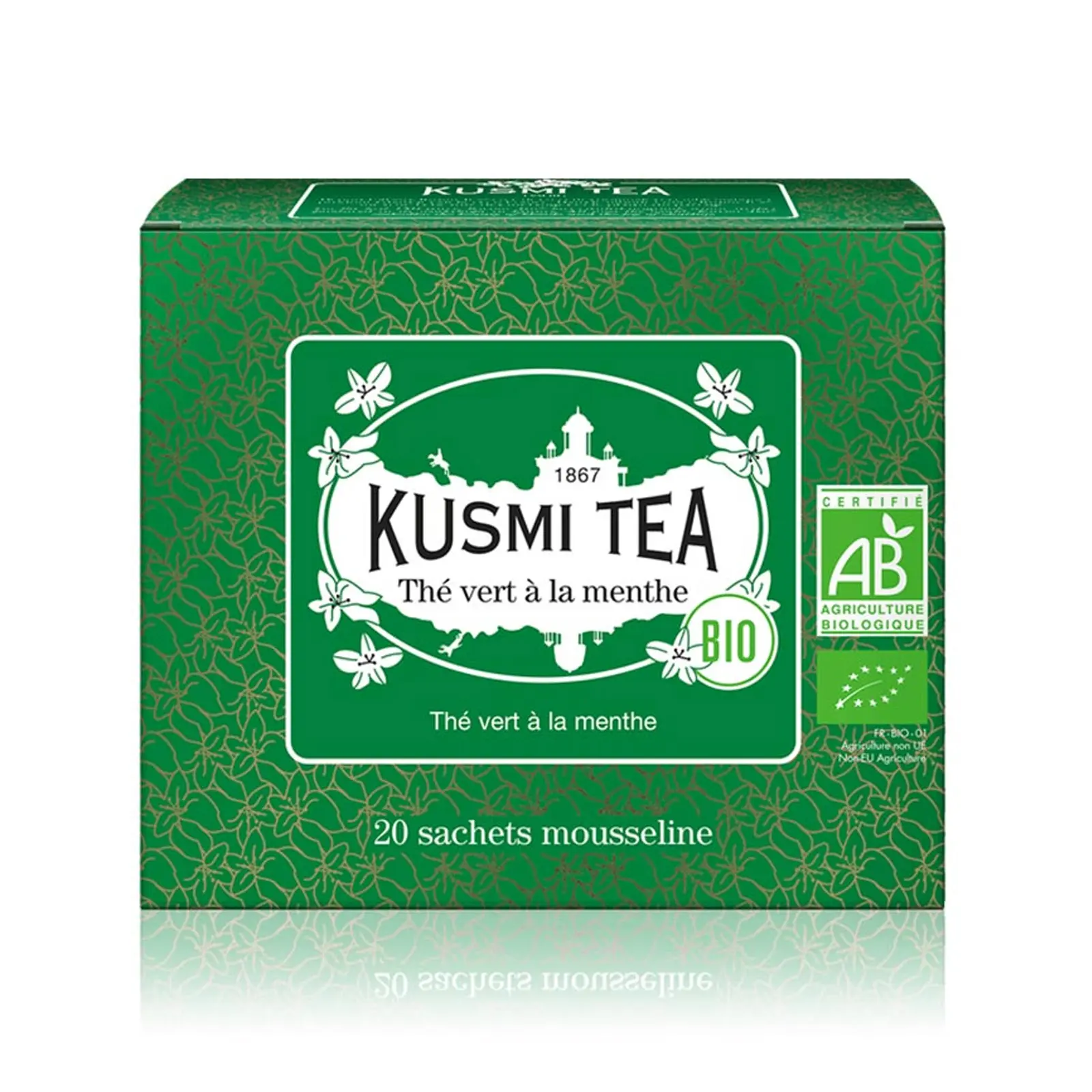 KUSMI TEA - THE VERT MENTHE CONCOMBRE SACHET 2G x25 BIO